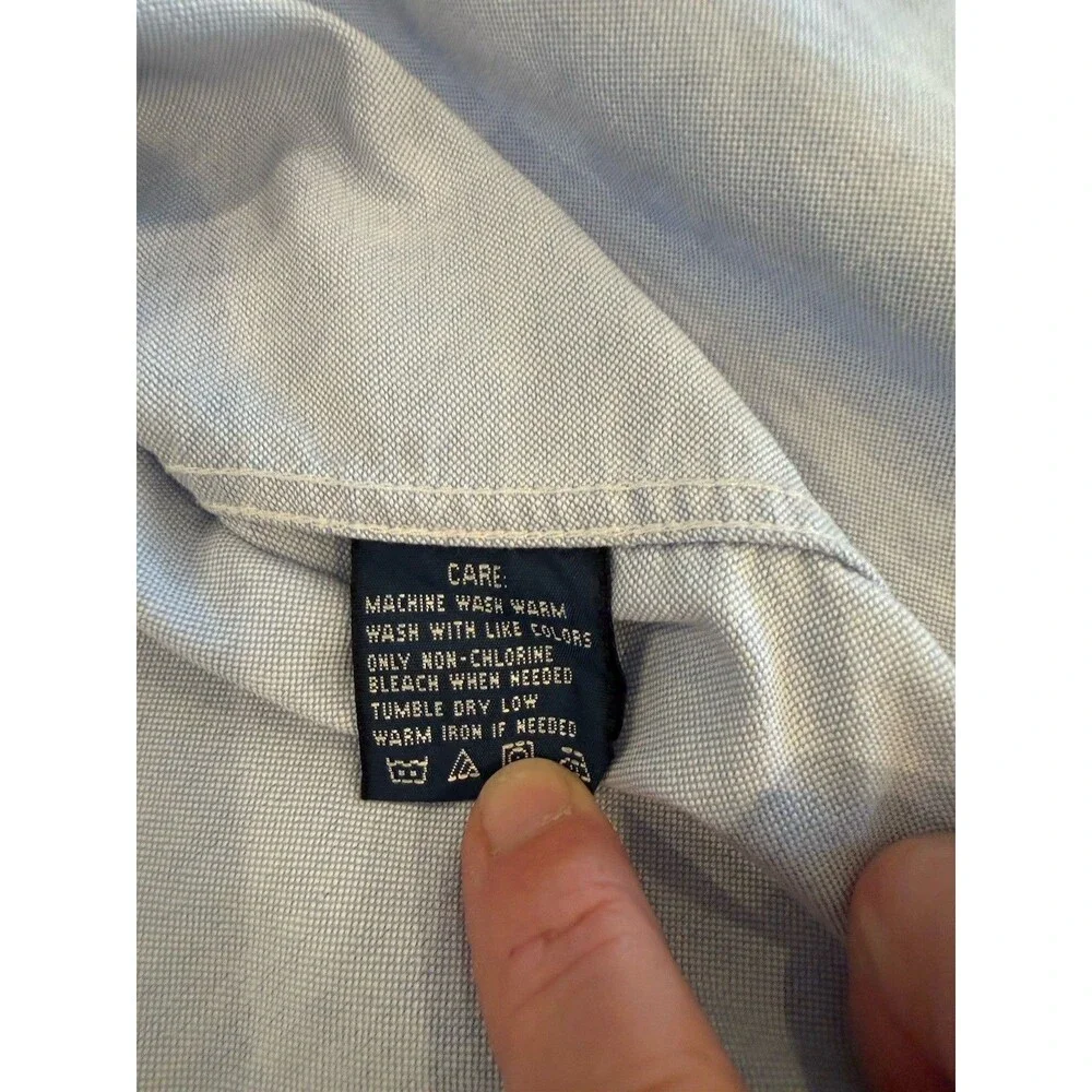 Ralph Lauren Boys Size 10 Blue Oxford Shirt Classic Fit Pony Button Down Cotton